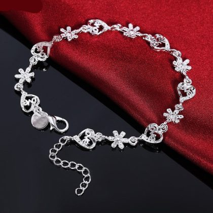 Silver Snowflake Love Girls And Ladies Bracelet