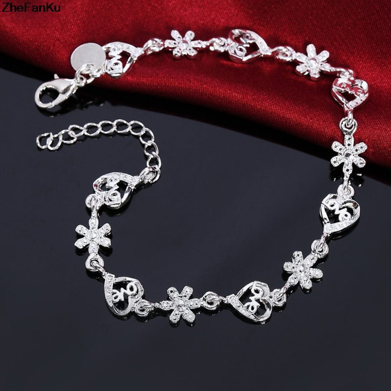 Silver Snowflake Love Girls And Ladies Bracelet - Image 3