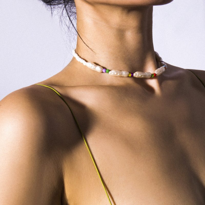 Geometric Pearl Necklace - Image 2