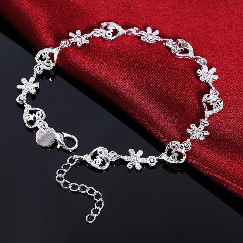 Silver Snowflake Love Girls And Ladies Bracelet - Image 6