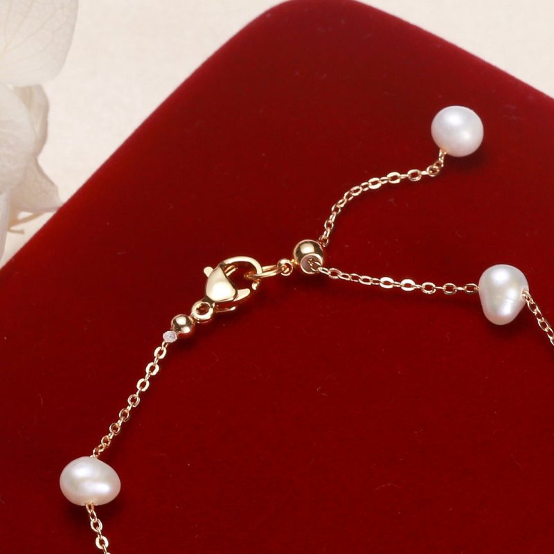Girls Fashion Freshwater Pearl White Bracelet Ornament - Image 2