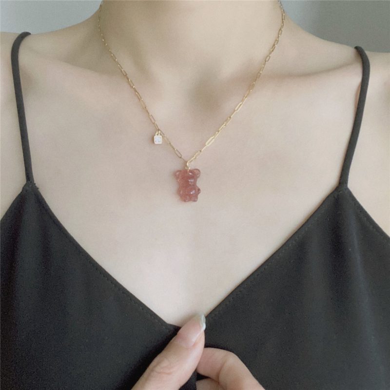 Little Panda Pendant 14k Gold Necklace For Girls - Image 3