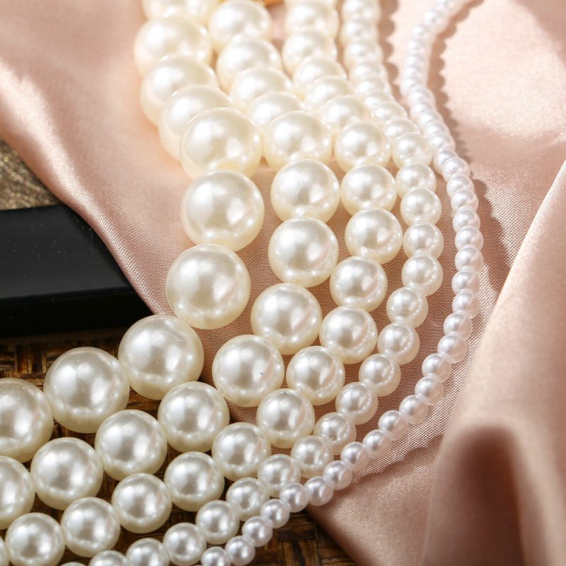 Vintage Pearl Necklace Women's Simple Temperament Pearl Necklace - Image 4