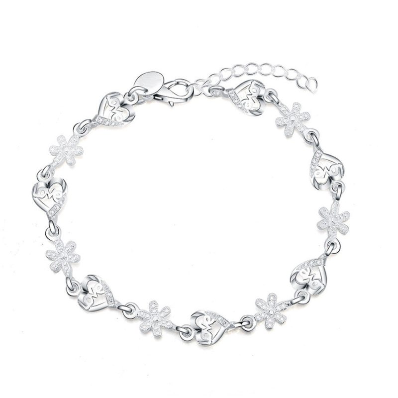 Silver Snowflake Love Girls And Ladies Bracelet - Image 5