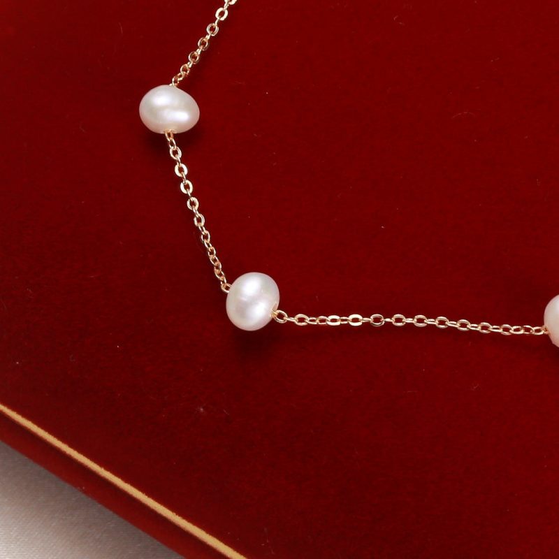 Girls Fashion Freshwater Pearl White Bracelet Ornament - Image 4