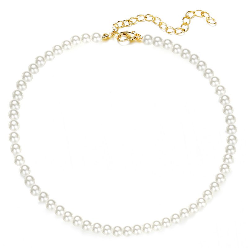 Vintage Pearl Necklace Women's Simple Temperament Pearl Necklace - Image 5