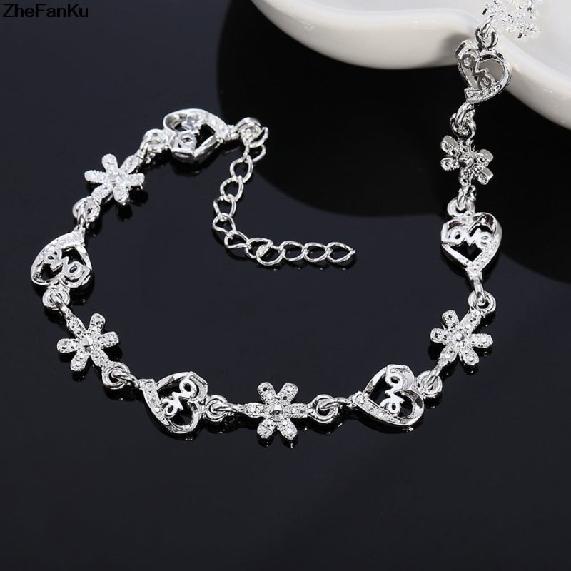 Silver Snowflake Love Girls And Ladies Bracelet - Image 4