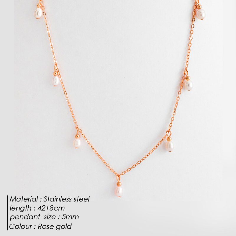 Oval Pearl  Pearl Tassel Necklace - Image 5