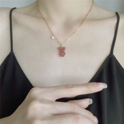 Little Panda Pendant 14k Gold Necklace For Girls